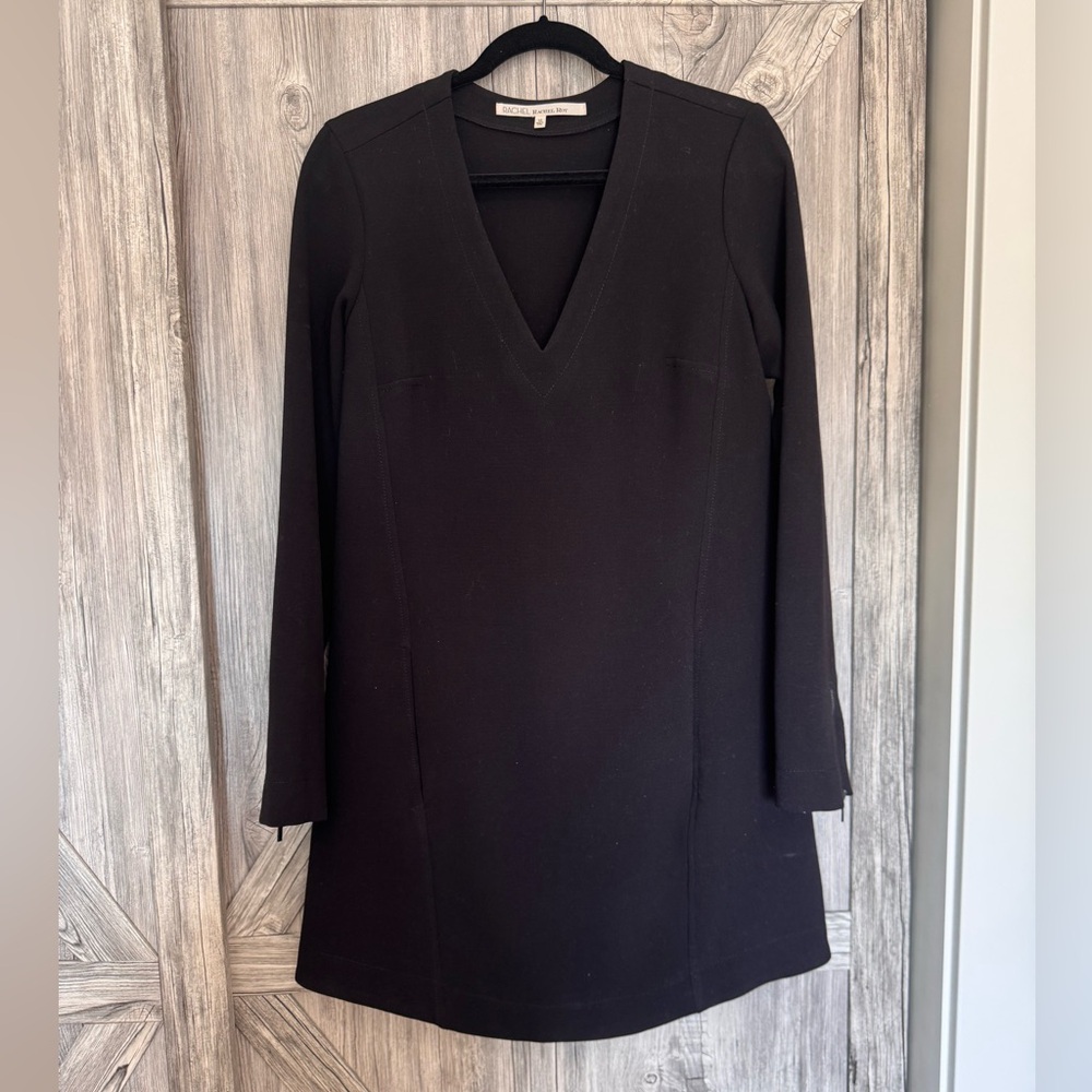 RACHEL Rachel Roy Black Long Sleeve Structured Dress